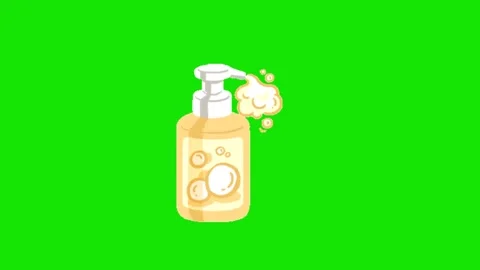 Bubble foam soap on green background Vidéo 329398606