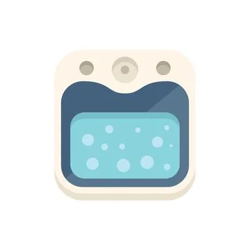 Bubble foot bath icon flat vector. Feet spa Stock Illustration