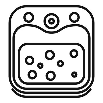 Bubble foot bath icon outline vector. Feet spa Stock Illustration
