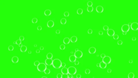 Bubble Form Floating on Green Background Stock Footage 166105082