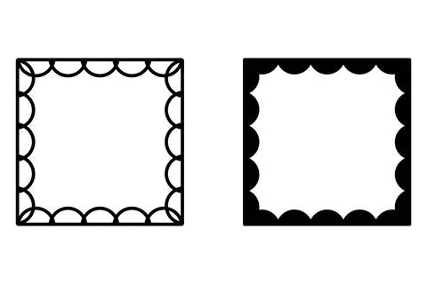 Bubble frame decoration. Geometry border design Stock Illustration
