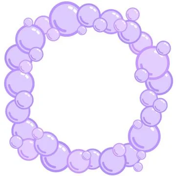 Bubble frame, place for text from blobs, soap blister bounding box, foam border Stock Illustration