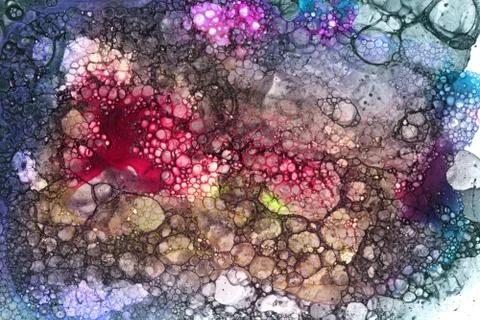 Bubble grunge multi color 스톡 일러스트