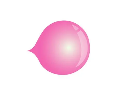 Bubble gum balloon. Blowing bubble gum vector illustration Stock Illustration