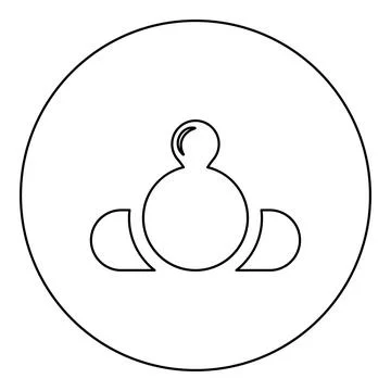 Bubble gum blowing man lying down icon in circle round black color vector i.. Stock Illustration