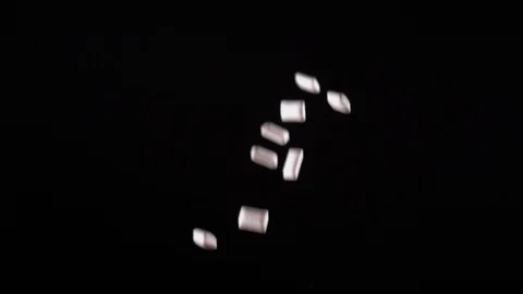 A bubble gum fly up and fall. Side view. Slow motion Stock Footage 94387739