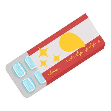 Bubble gum icon cartoon vector. Stick package Stock Illustration