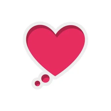 Bubble heart message communication icon. Vector graphic 스톡 일러스트