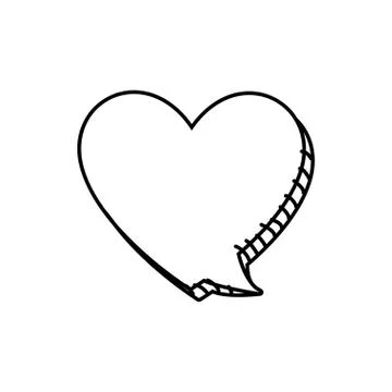 Bubble heart message communication icon. Vector graphic Illustrazione stock