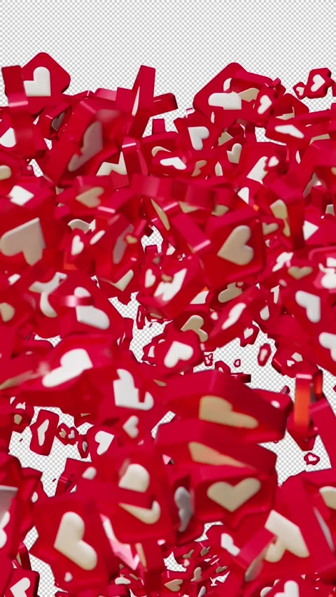 Bubble Hearts Transition Stock Footage 301316893