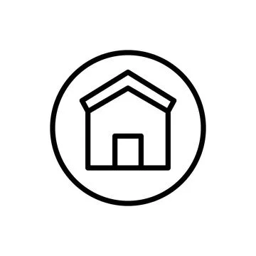 Bubble house icon. Simple line, outline vector elements of bankruptcy icons for 스톡 일러스트