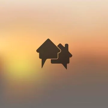 Bubble icon on blurred background Stock Illustration