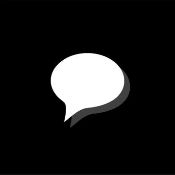 Bubble icon flat Stock Illustration