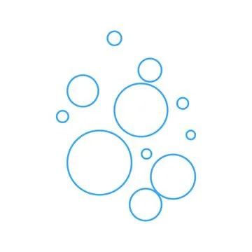 Bubble icon. Illustration of soap balls symbol. Sign foam vector. Stock Illustration