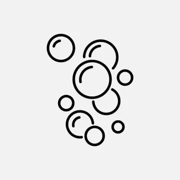 Bubble icon isolated on white background. Vector illustration. Stock Illustration