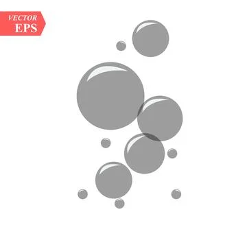 Bubble icon isolated on white background. Vector art. Stock Illustration