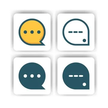 Bubble icon for mobile, web, and presentation with flat color vector illustra Illustrazione stock