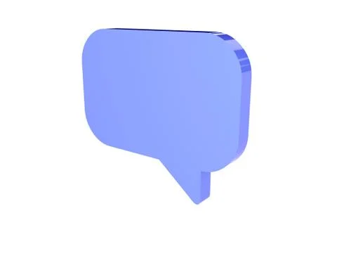 Bubble icon over white background. Concept 3D illustration. Illustrazione stock