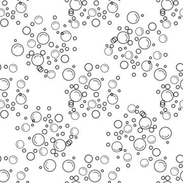 Bubble Icon Seamless Pattern Vector Art Illustration Stockillustratie