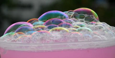 Bubble isolated in black . Abstract background Stock Photos