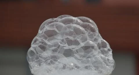 Bubble isolated in black.Abstract background Stock Photos