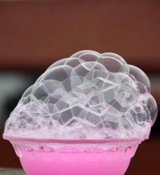 Bubble isolated in black.Abstract background Stock Photos