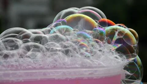 Bubble isolated in black.Abstract background Stock Photos