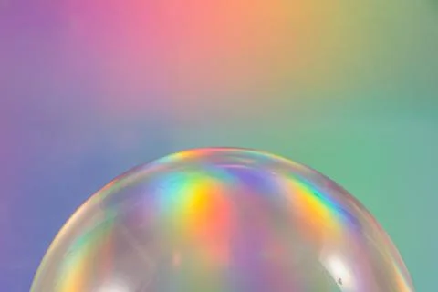 BUBBLE ISOLATED ON colorful BACKGROUND Stock Photos