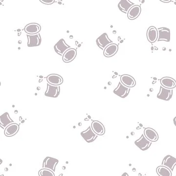 Bubble kid leisure glyph vector seamless pattern Stock Illustration