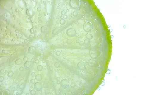 Bubble in lemon slice . 库存照片