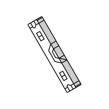 Bubble level carpenter equipment isometric icon vector illustration Stock Illustration