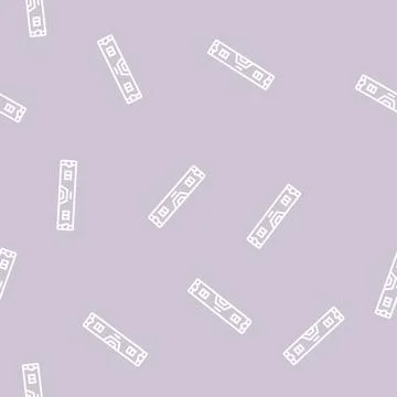 Bubble level carpenter equipment line seamless pattern Stock Illustration