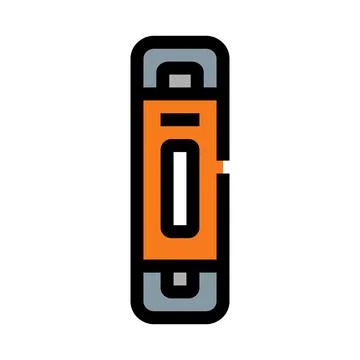 Bubble level showing perfect balance and measurement Stock Illustration