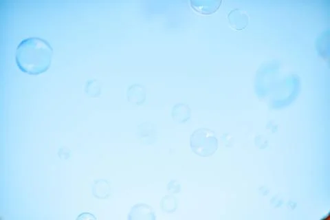 Bubble on a light blue color background Stock Photos