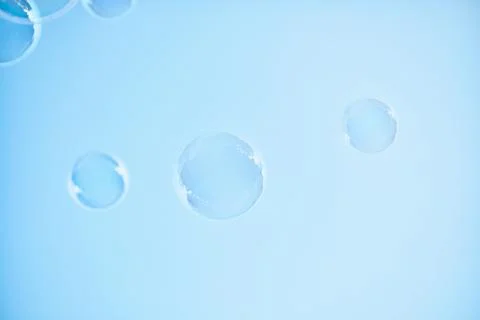 Bubble on a light blue color background Stock Photos