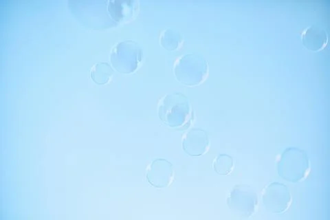 Bubble on a light blue color background Stock Photos