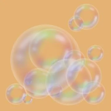 Bubble light circle orange tone Illustrazione stock