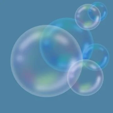 Bubble light color circle blue Stock Illustration
