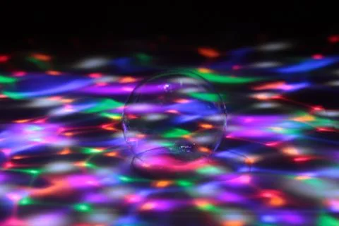 Bubble in light show on the floor Stock Photos