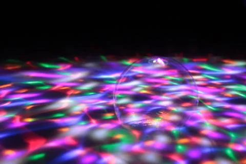 Bubble in light show on the floor Stock Photos