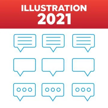 Bubble linear chat. Speech vector icon. Forum sign Stock Illustration