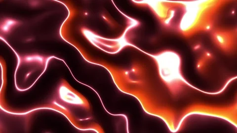 Bubble liquid background VJ seamless loop animation orange with pink lighted Video stock 338066282