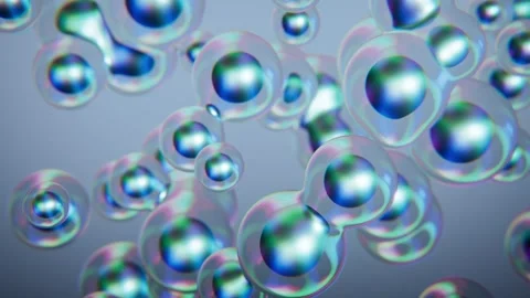 Bubble liquid motion background loop animated Stock Footage 321462243