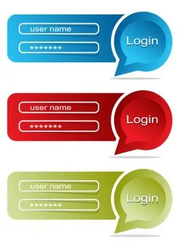 Bubble login Stock Illustration