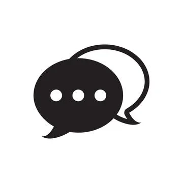 Bubble logo chat icon design template isolated illustration Stock Illustration