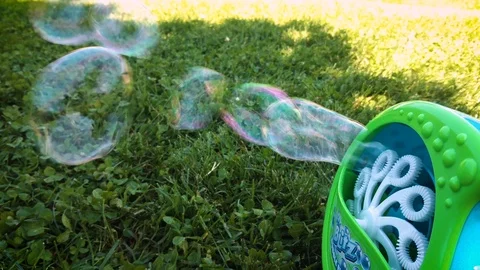 Bubble Machine  Side Stock Footage 92393766