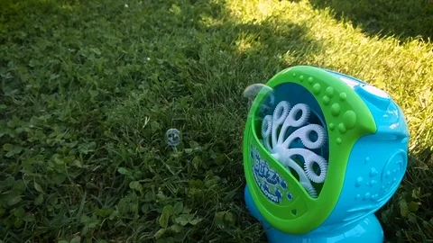 Bubble Machine Slow Motion  Close Stock Footage 92394972