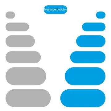 Bubble message design template for chat or website. Chat interface. Empty cha Stock Illustration