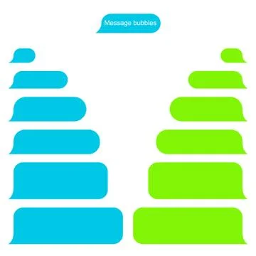 Bubble message design template for chat or website. Chat interface. Empty cha Stock Illustration