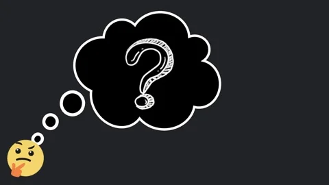 Bubble message devotional a question black background Stock Footage 279433192